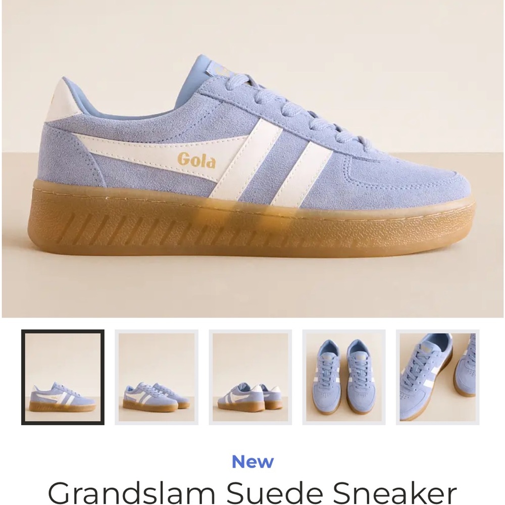 Gola Light Blue Suede Trainers